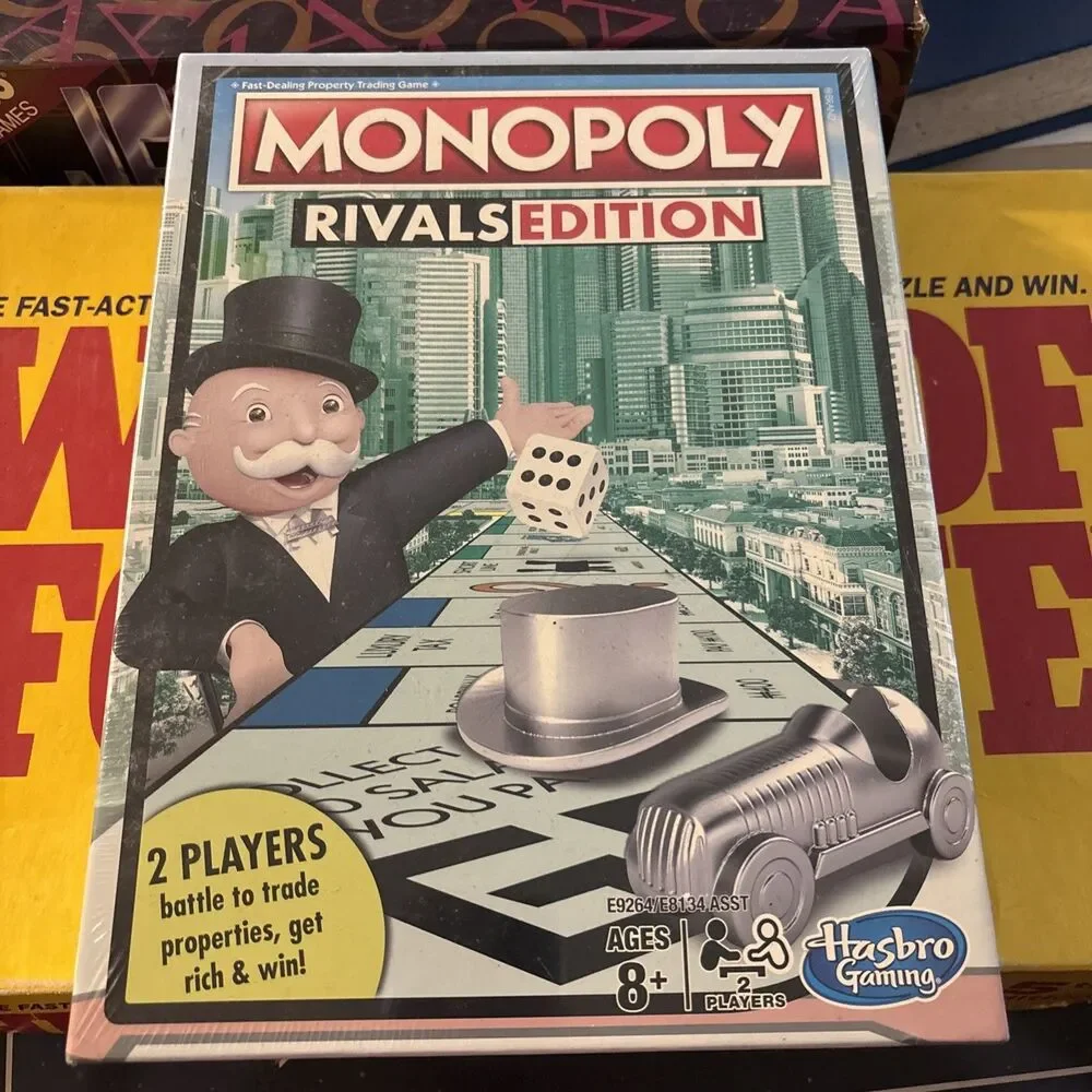 Monopoly RIVALS EDITION  2 Player Game By Hasbro Gaming  Brand New & Sealed